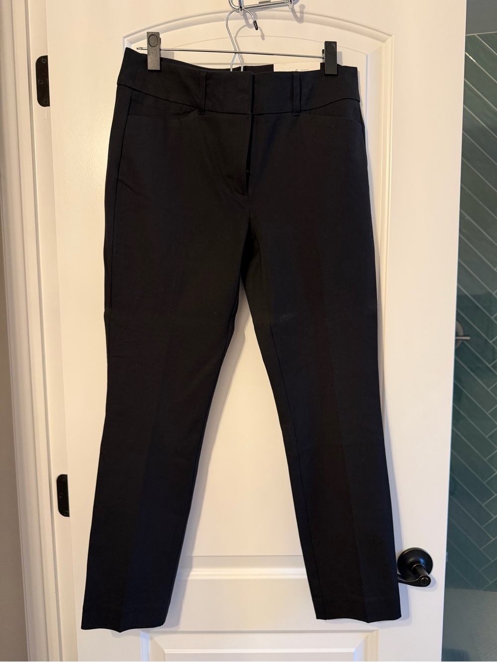 LOFT Black Slim Straight Dress Pants
